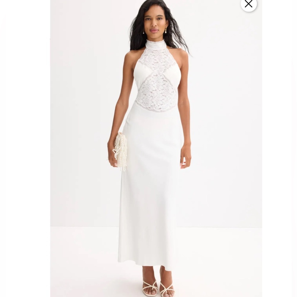 THIRD FORM Serenade Lace Halter Maxi Dress, US 
Size: 4